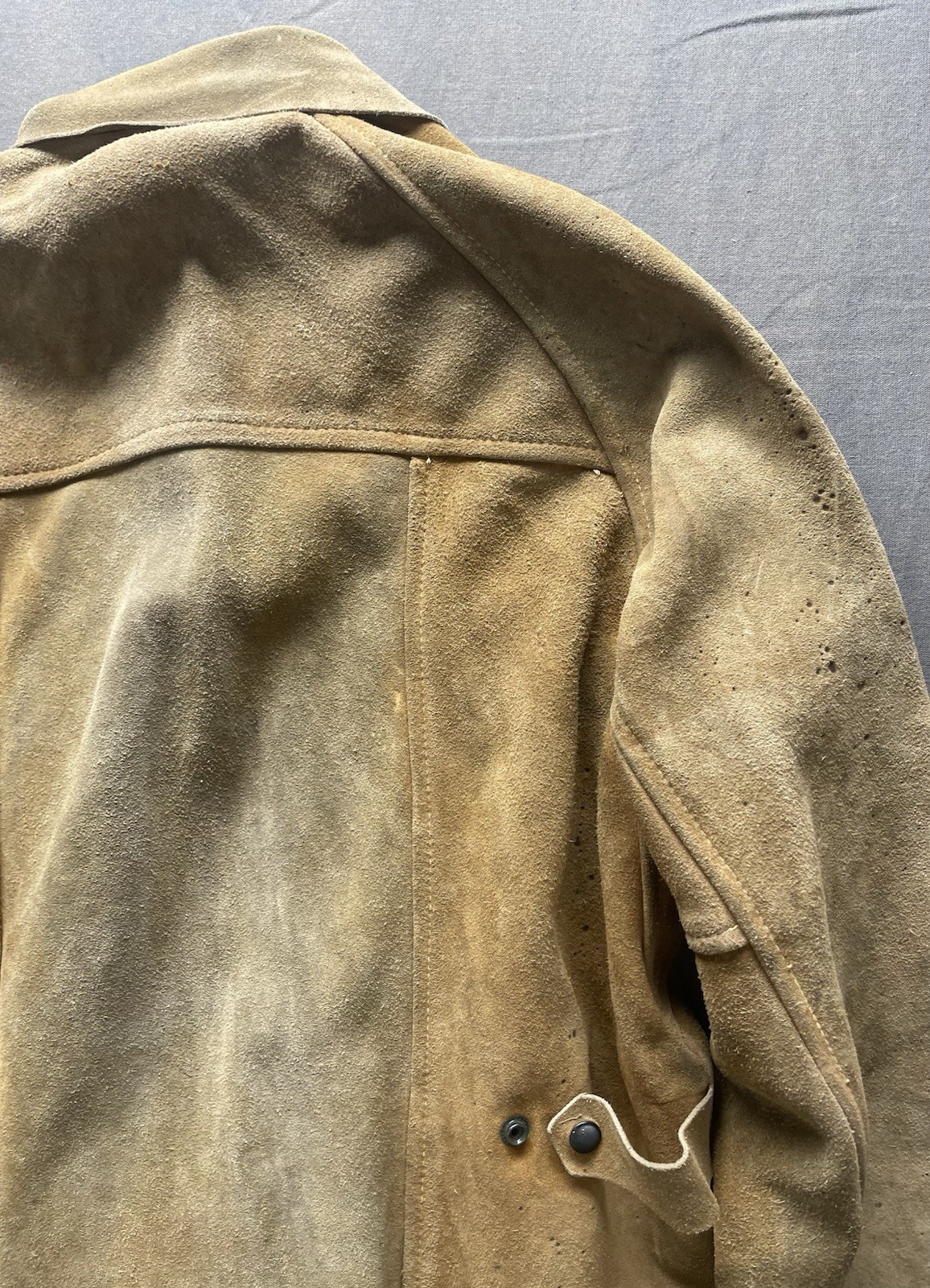 Vintage Weldmark Cowhide Leather Welding Jacket Brown Size L Back Buckle