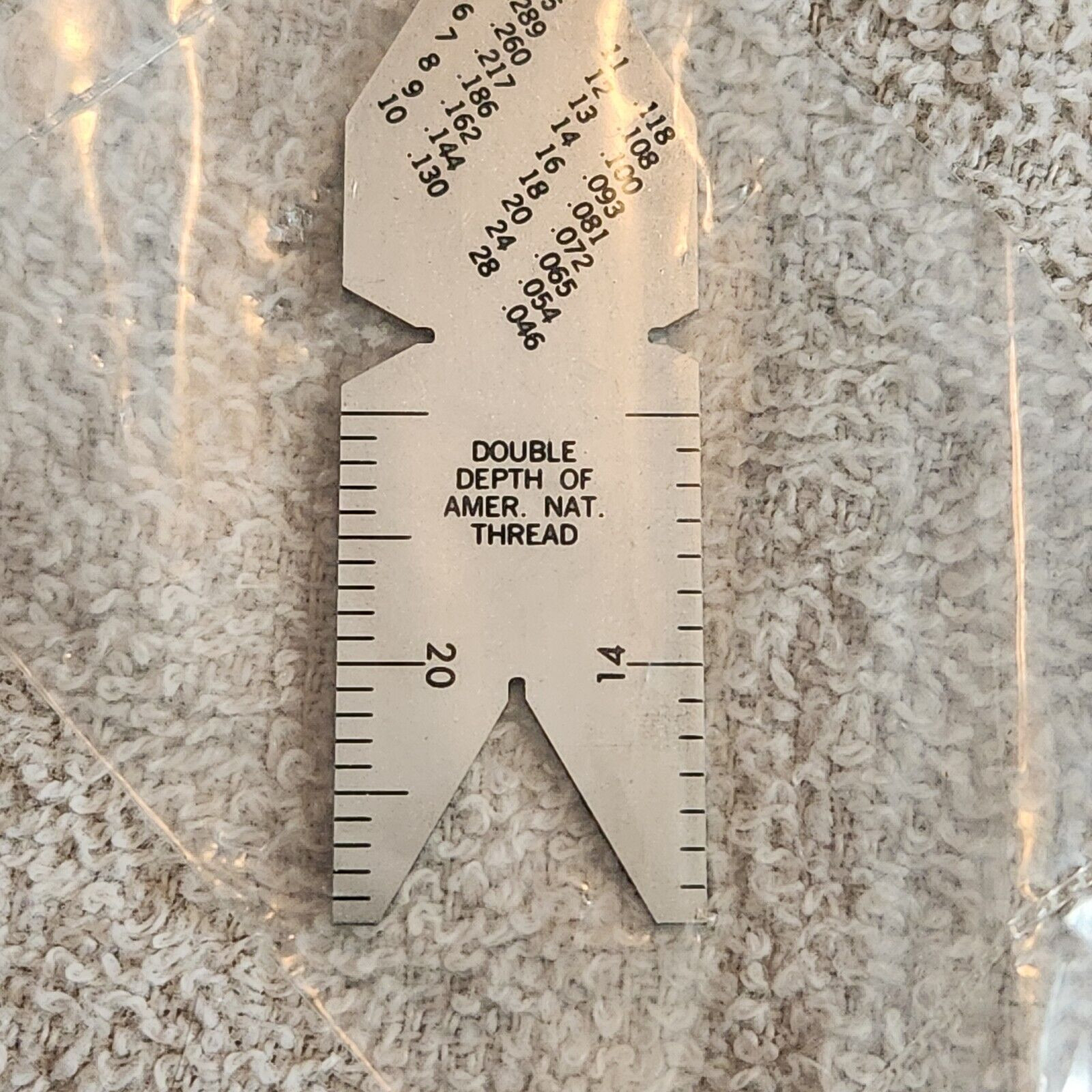 QTY of 1ea. L.A.Spievak Corp «Fish-Tail» 60º Thread Center Gage – new