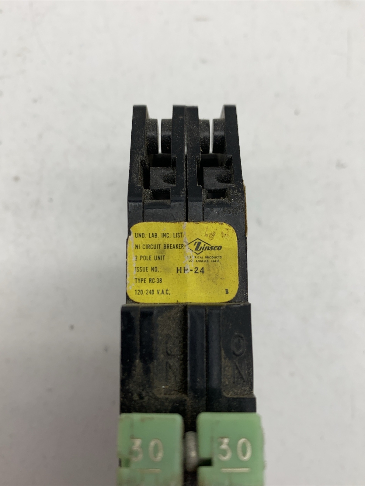 Zinsco RC38-30 30-Amp Double Pole Common Trip Slim Circuit Breaker 30A