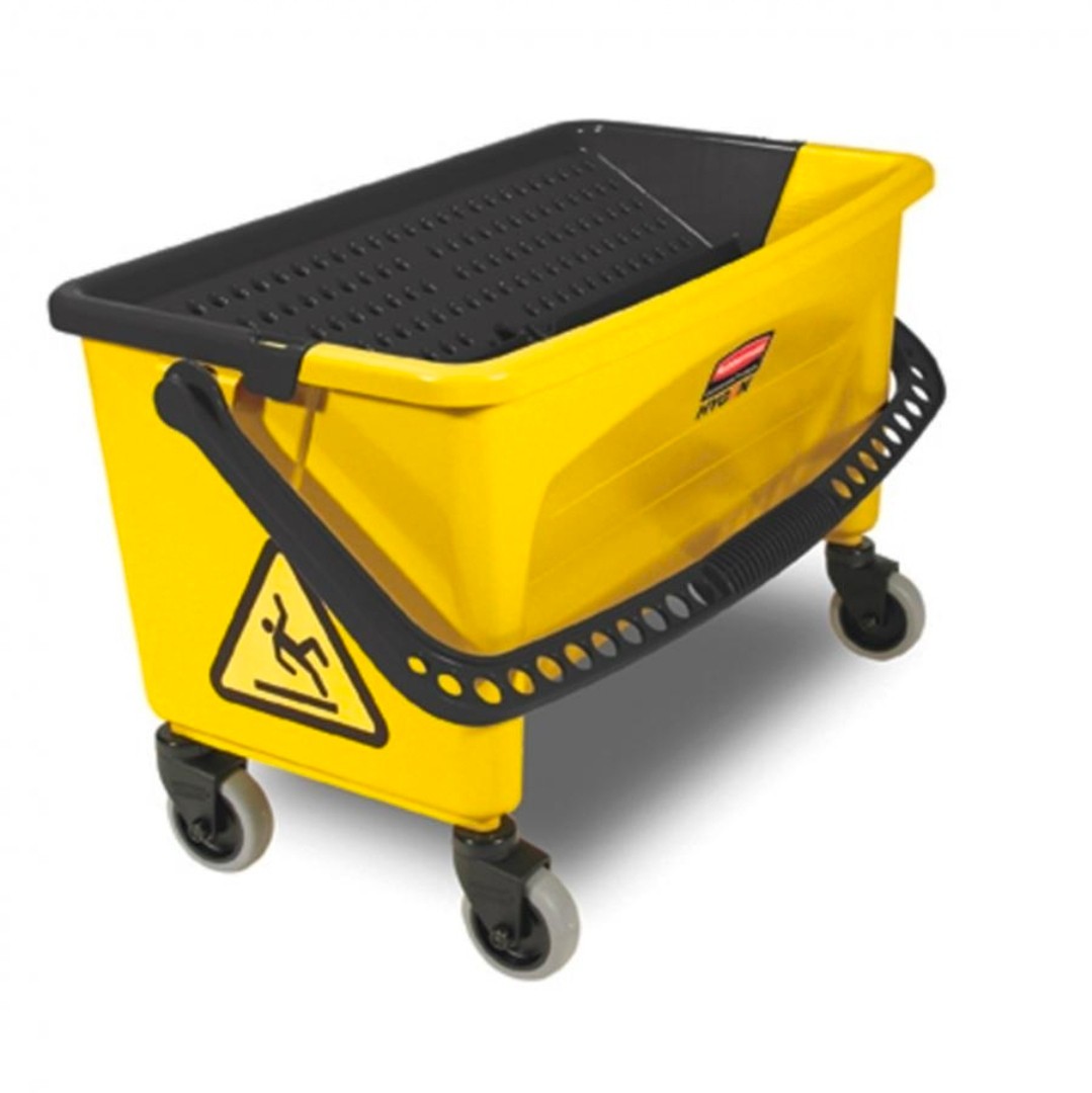 Rubbermaid Commercial Products HYGEN Microfiber Press Wring Bucket (FGQ90088YEL