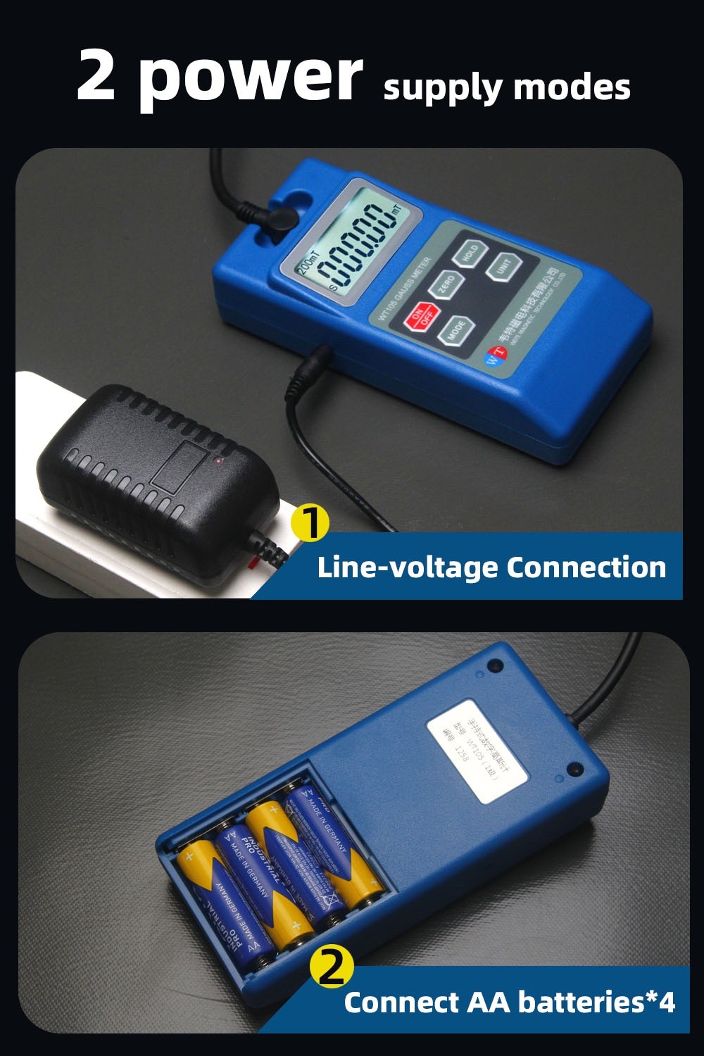 Gauss Meter Handheld Tesla MeterPermanent Magnet Teslameter 1curacy