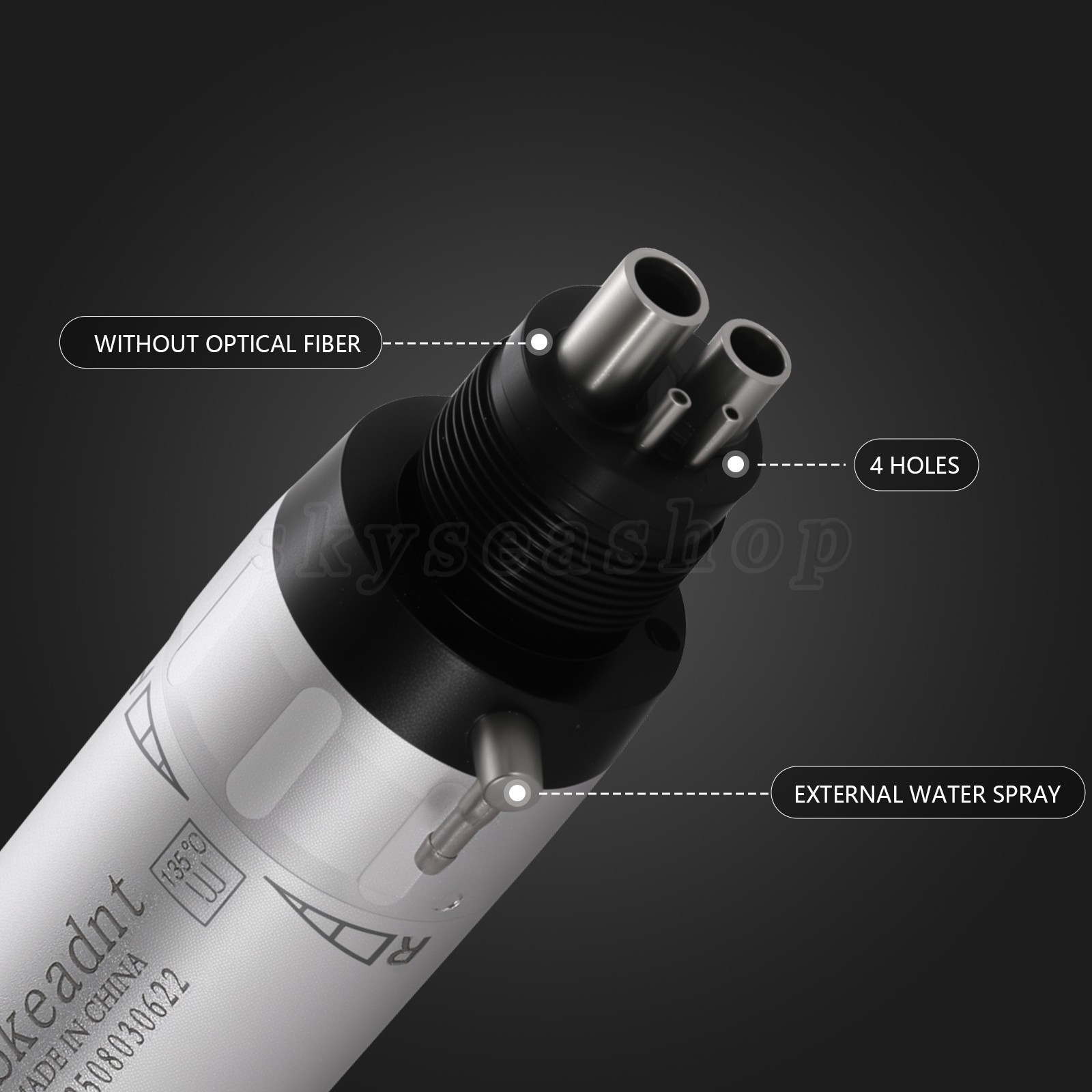 ASkeadnt Dental slow low Speed Handpiece Air Motor 4 Holes E-Type Connector FX