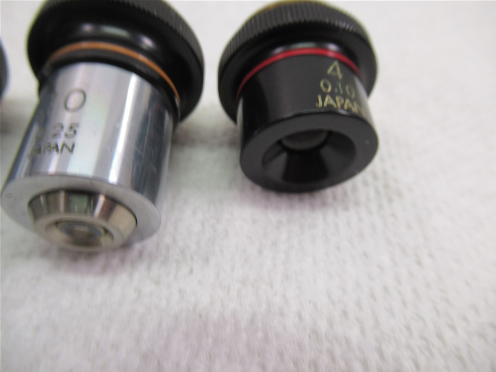 Vintage Olympus Microscope Objective Lens Lot 4x 10x 40x 100x Oil Japan RMS CH