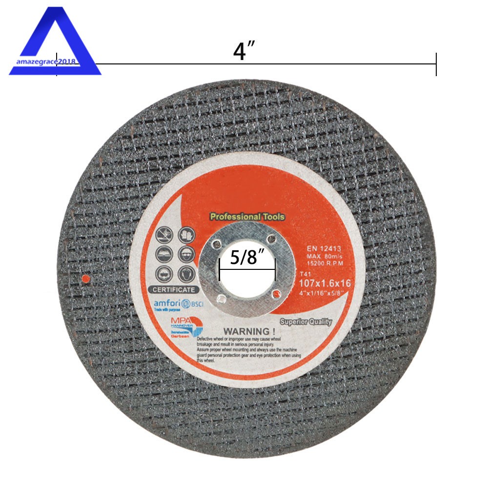 50 Pcs 4″ × 1/16″ × 5/8″ Cut-off Wheel – Metal and Stainless Steel Cutting Discs