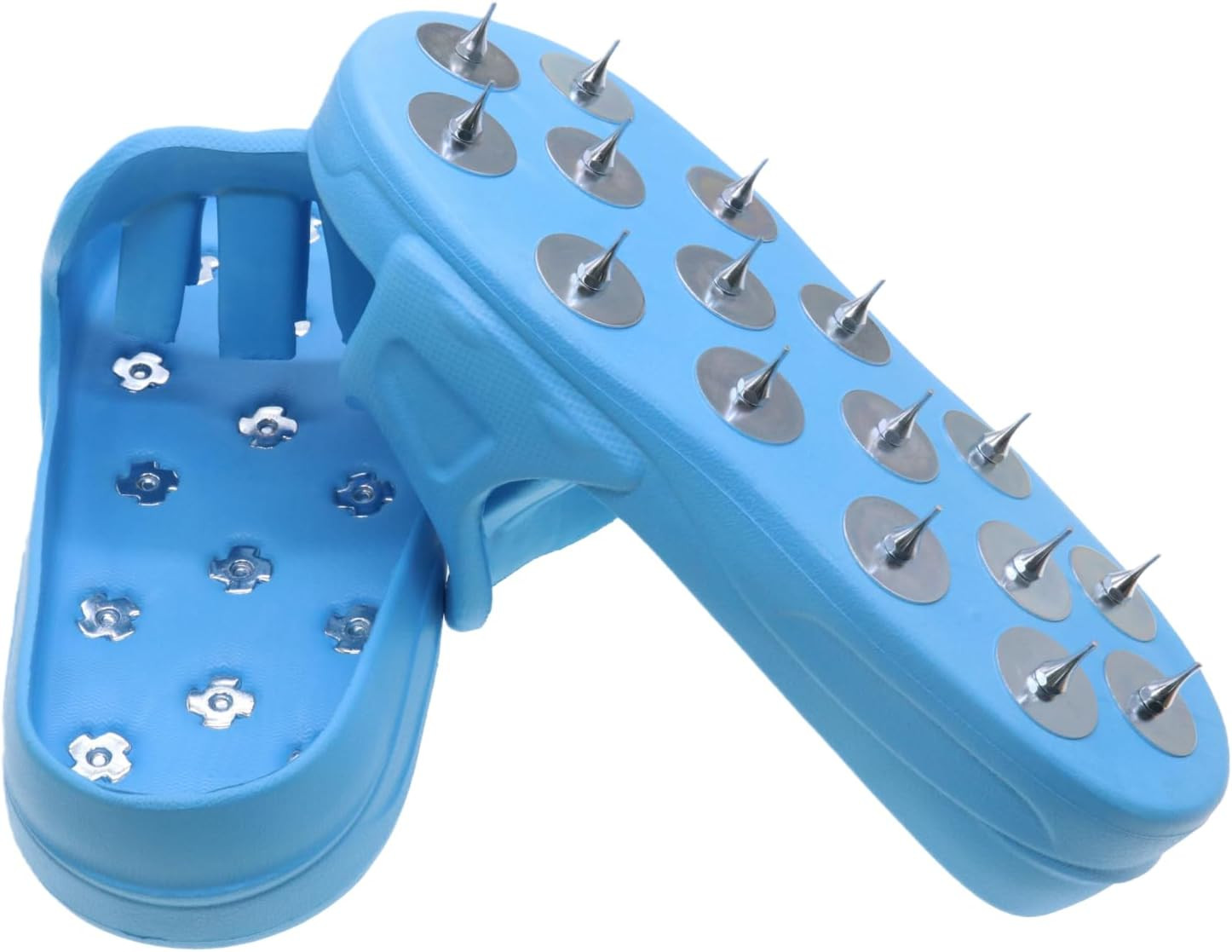 X-Large Sharp Spiked Shoes for Safe Walking on Epoxy Floors – Blue