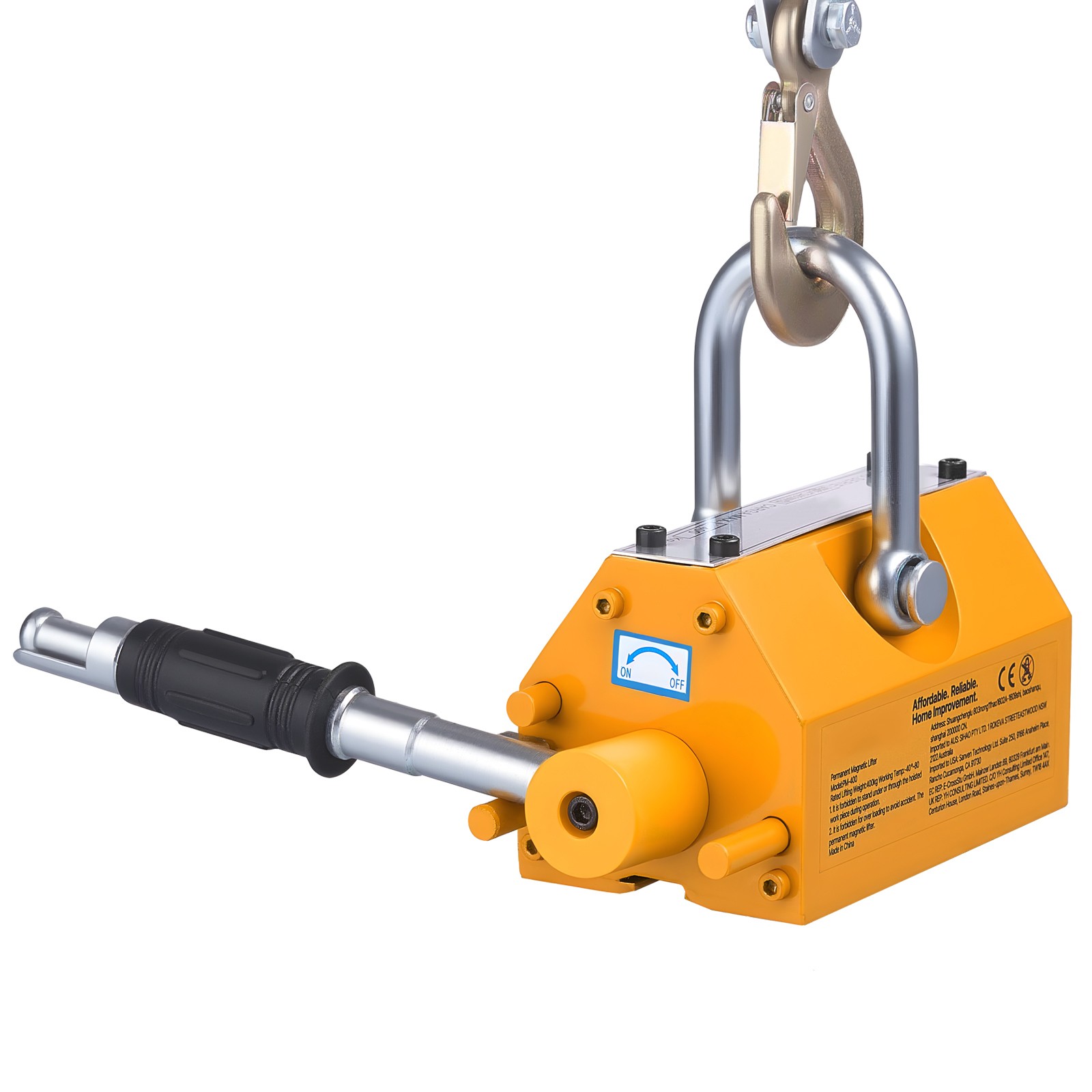 Uimoso Permanent Magnetic Lifter with 880 lbs Load Capacity, N42 Magnet