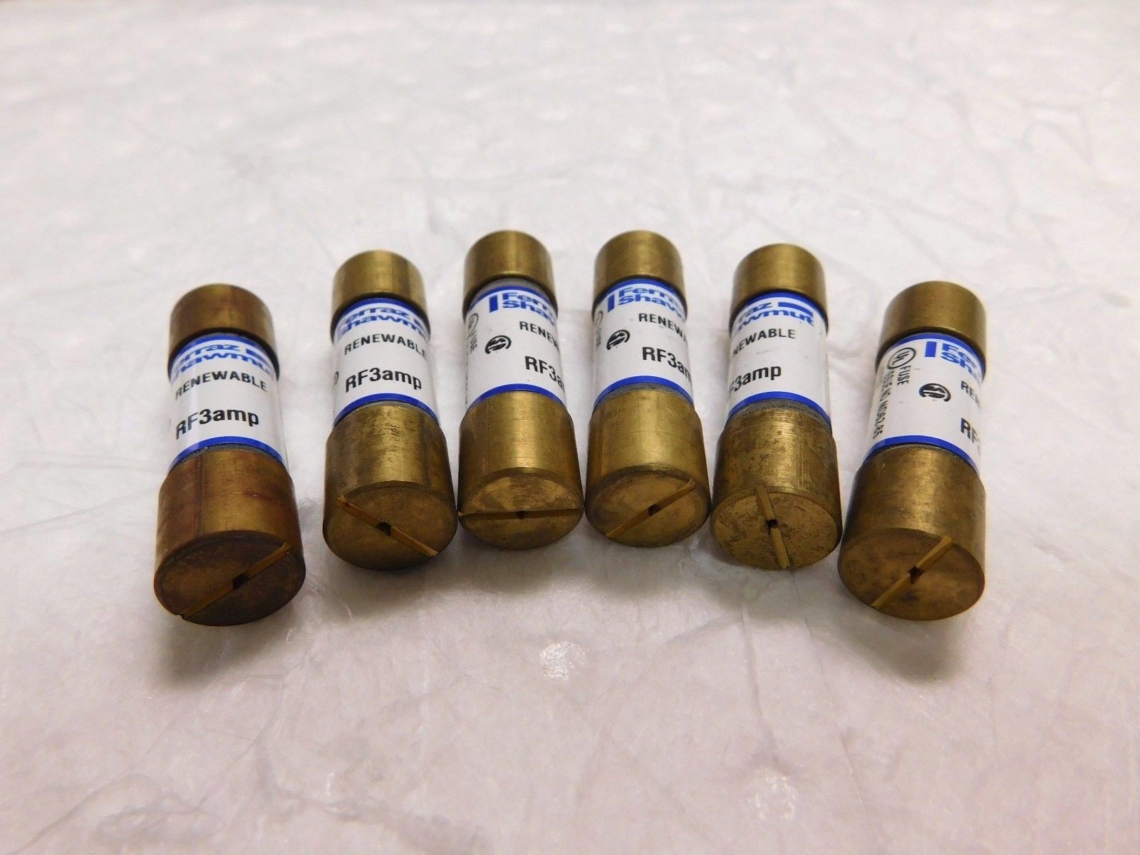 Ferraz Shawmut Fast Acting Renewable Fuse 250V 3A Qty. 6 #RF3