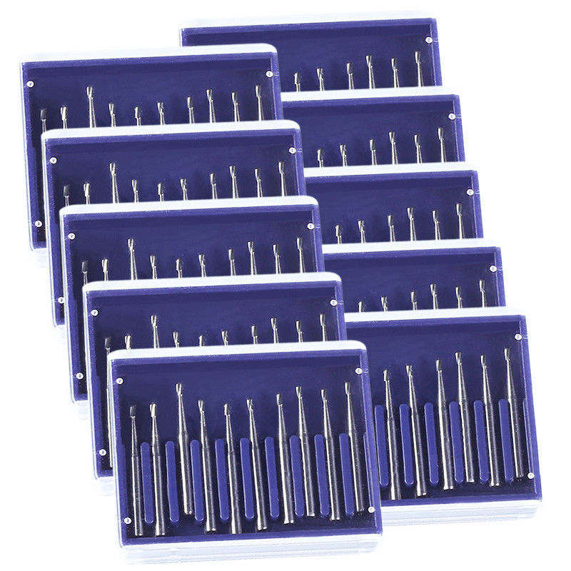 Dental High Speed Handpiece 10 Pcs/set Carbide Burs FG1/2/3/4/5 330/245 Round