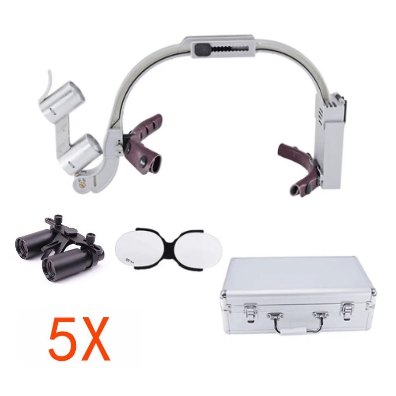 Dental Nosal Throat Ear ENT Headlight Loupes 2.5x-8x Magnification