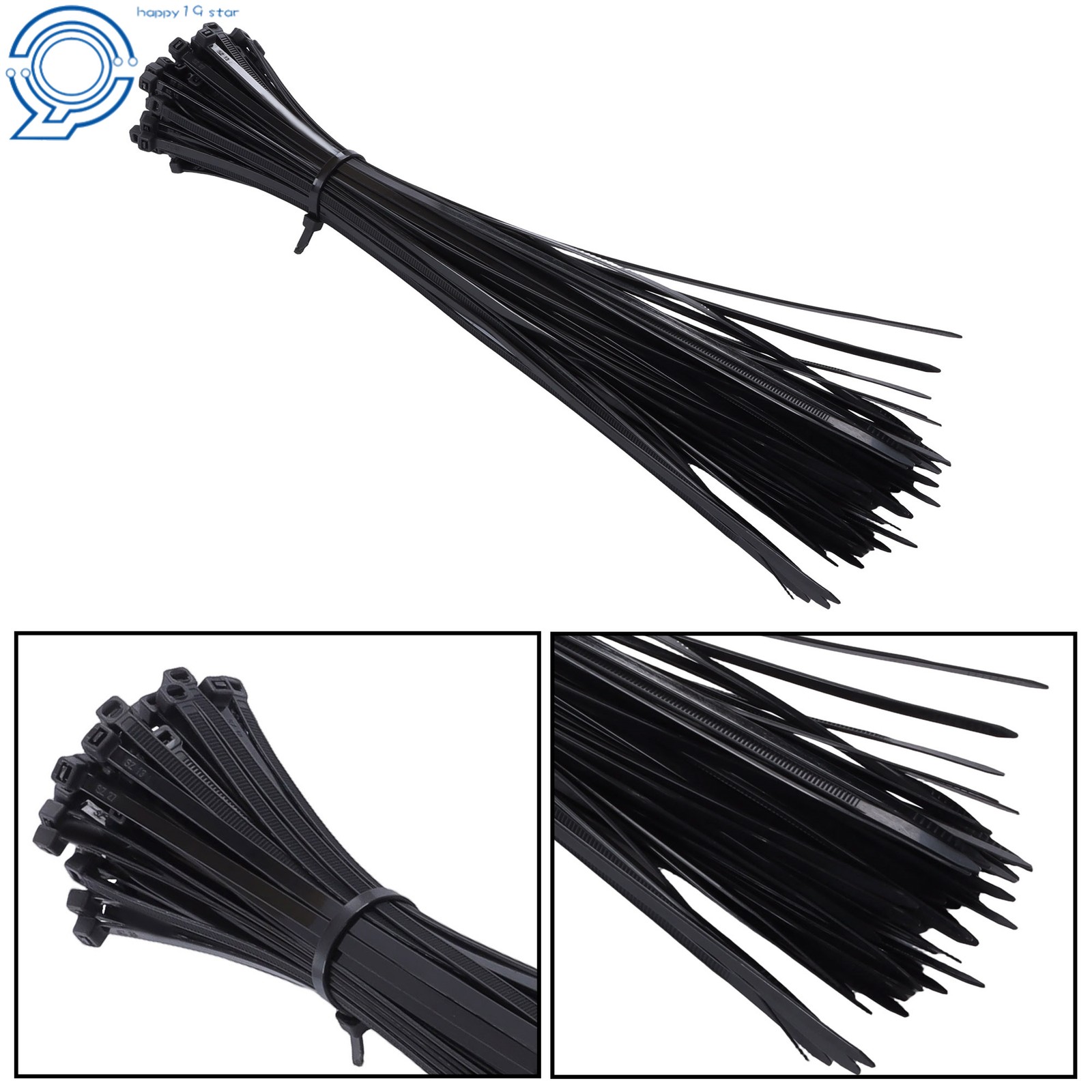 Zip Ties 1200pcs Nylon 14″ Heavy Duty 50lb Self-Locking Cable Ties Width 0.18in