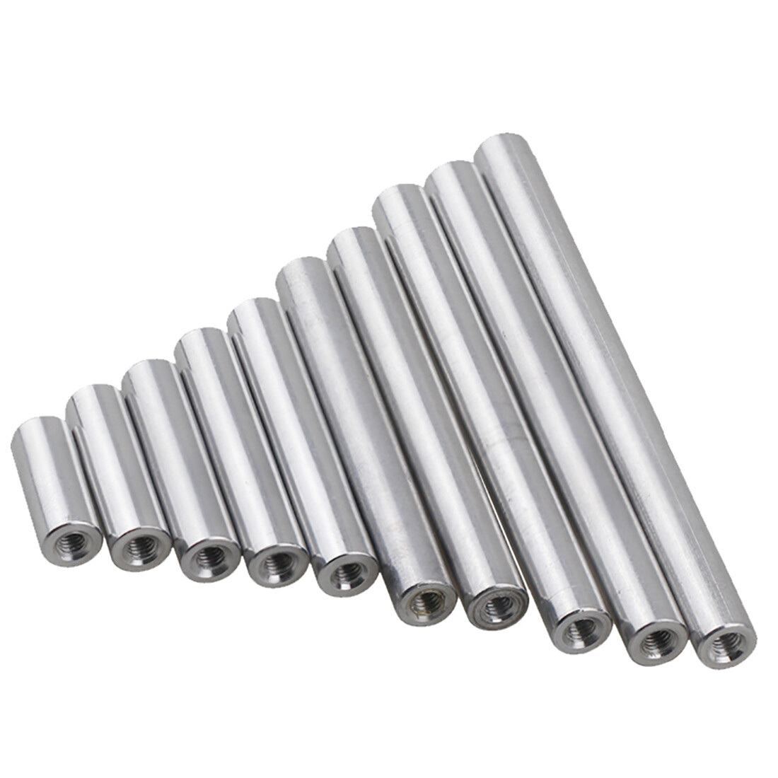 M2-M10 Aluminum Alloy Thread Sleeve Rod Bar Stud Round Connector Tube Long Nuts