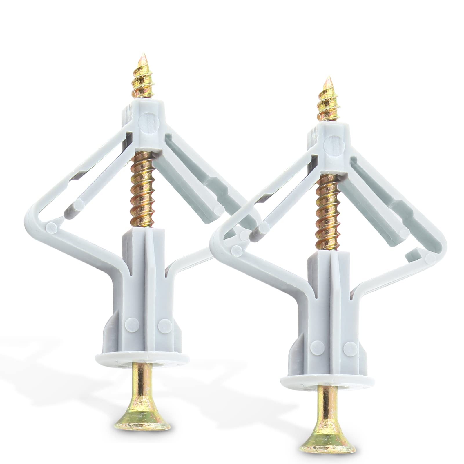 50 Pcs Drywall Anchors Kit Butterfly Anchors Hollow Wall Anchors Heavy Duty Dry