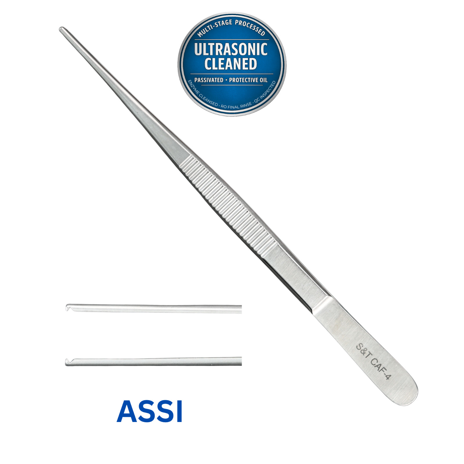 ASSI S&T CAF-4 Vascular Clamp Applying Pinzette Forceps 14cm