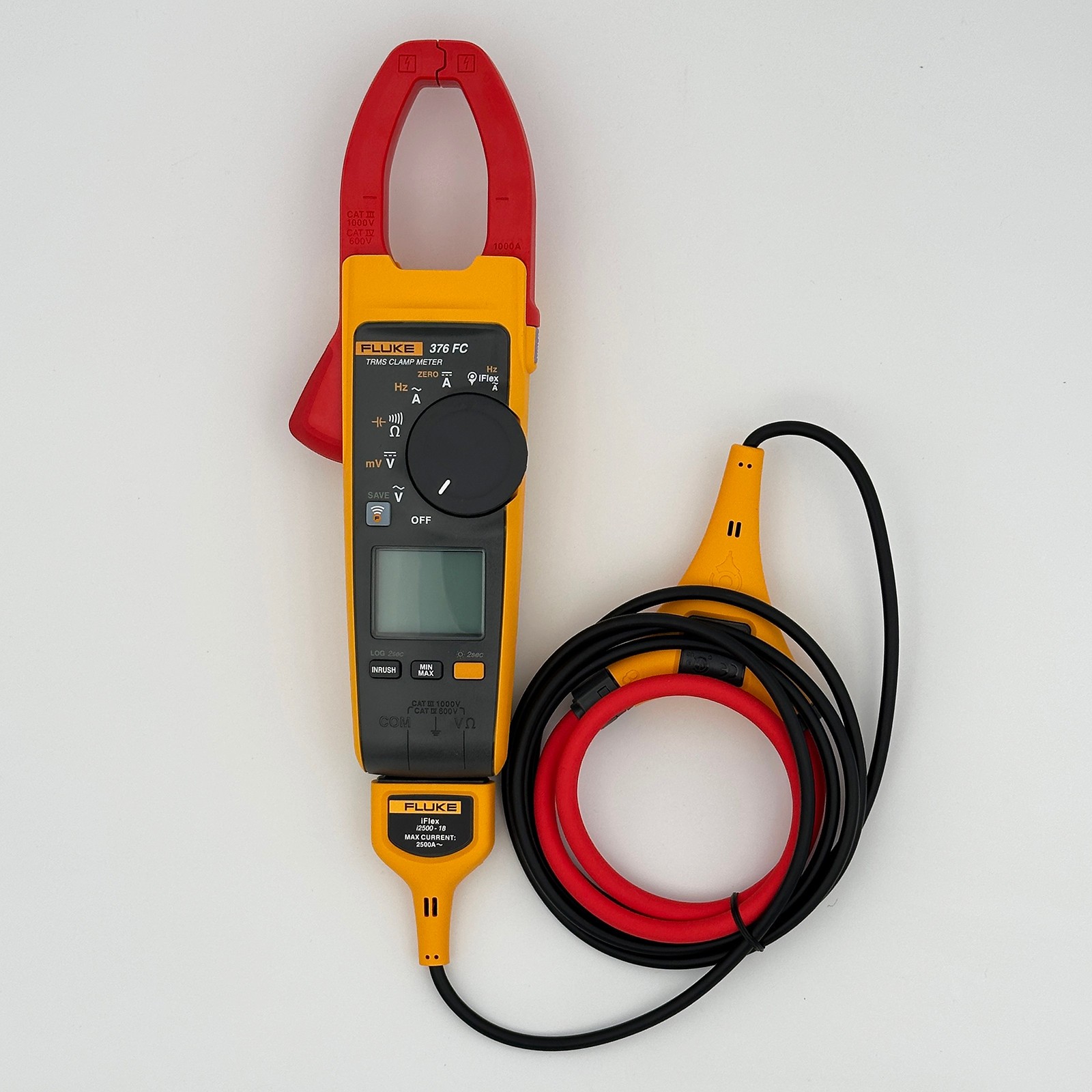 Fluke 376 FC True-RMS AC/DC Volt Ohm Amp Clamp Meter WIFI Connection With iFlex