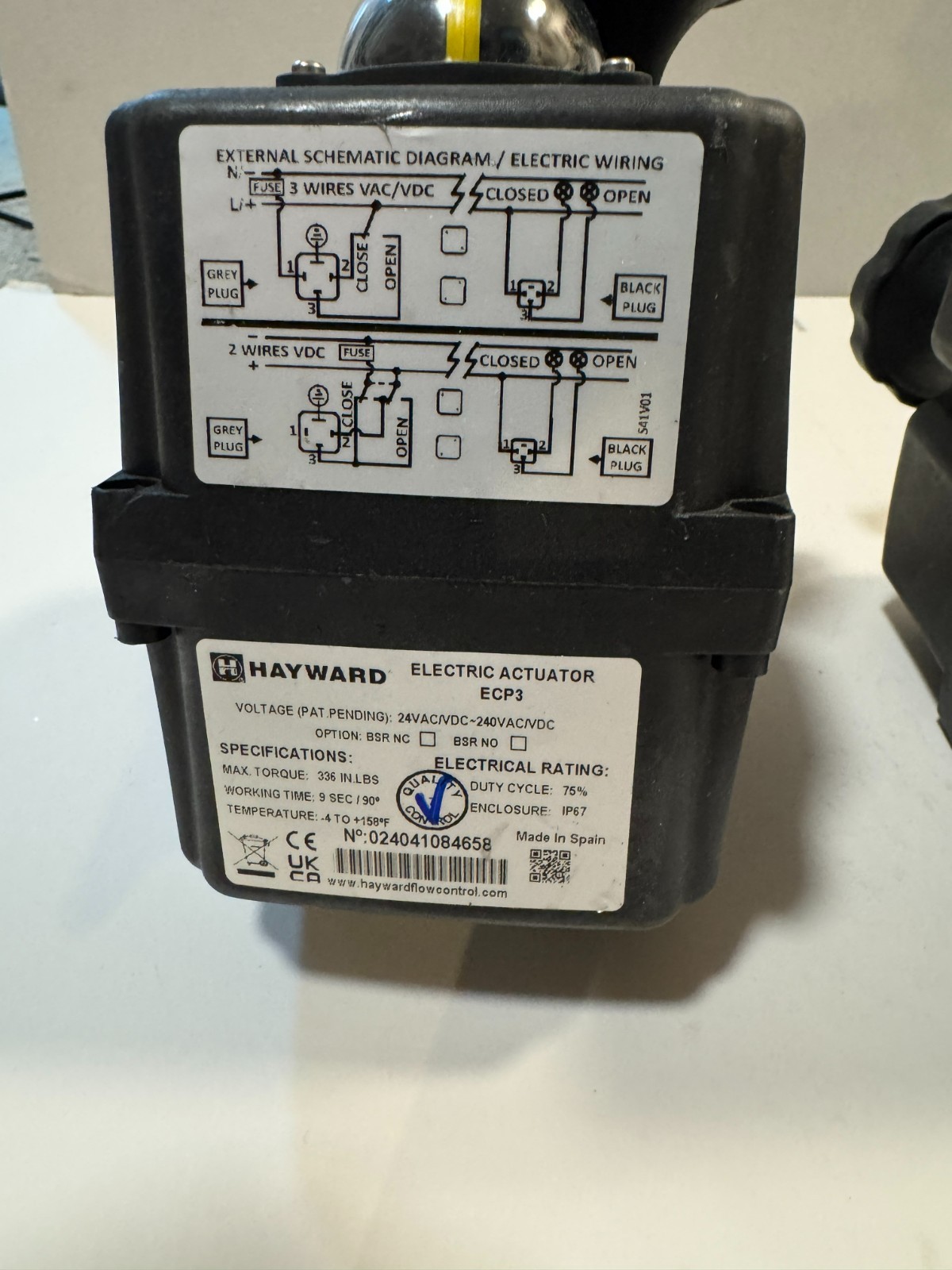 Hayward Electric Actuator ECP3