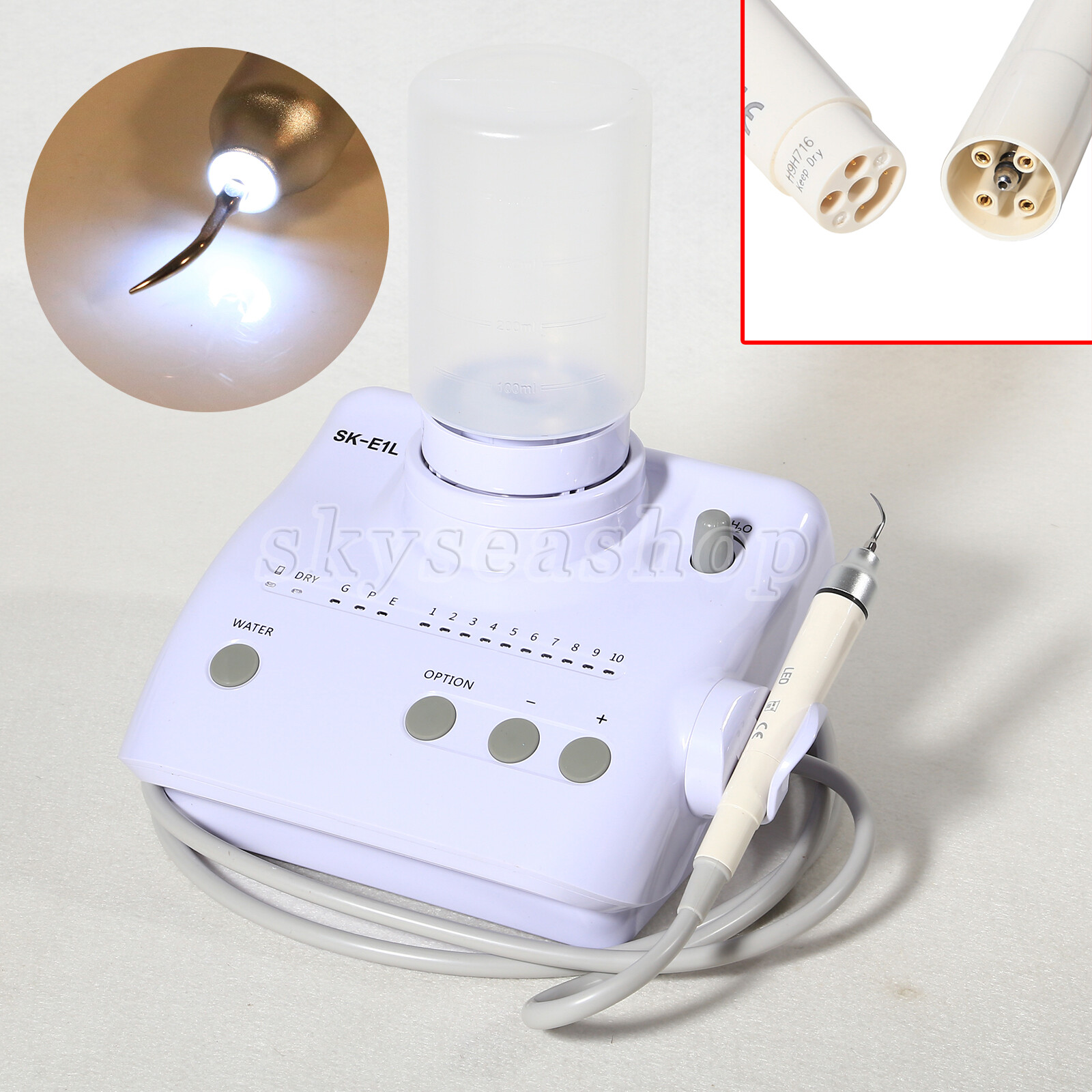 Dental Piezo Ultrasonic Scaler 2 Bottles fit EMS Cavitron LED Handpiece & Tips