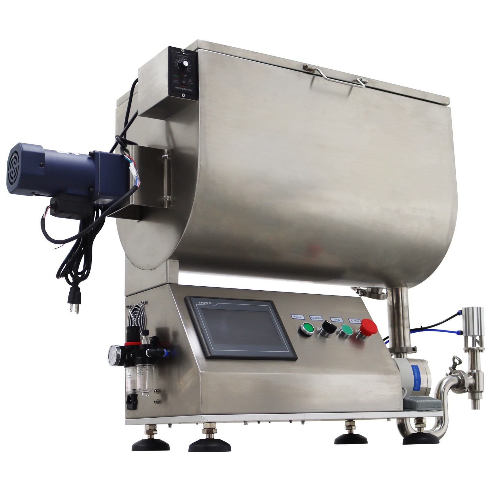 10-50000ml Rotary Pump Filling Machine Liquid Paste Filler 80L Mixing Hopper110V