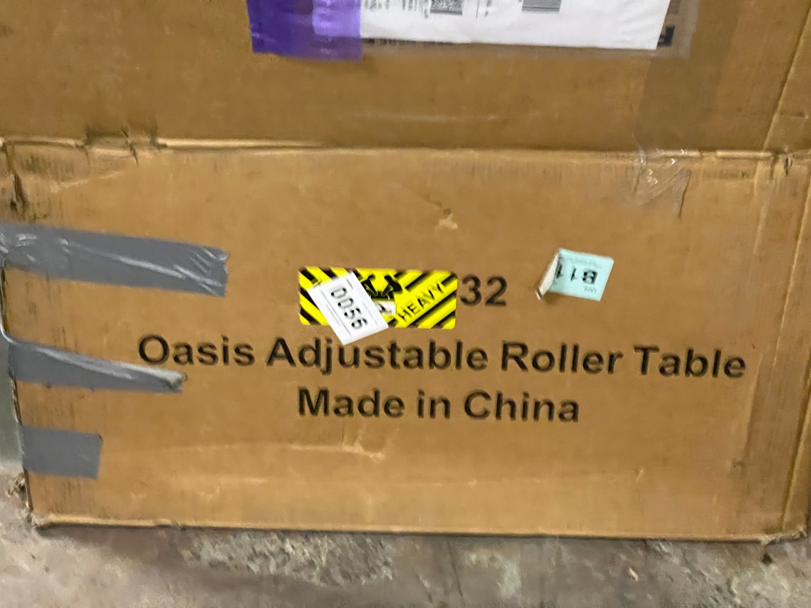 Oasis Machinery T1732 Adjustable Expandable Gravity Wheel Conveyor Table