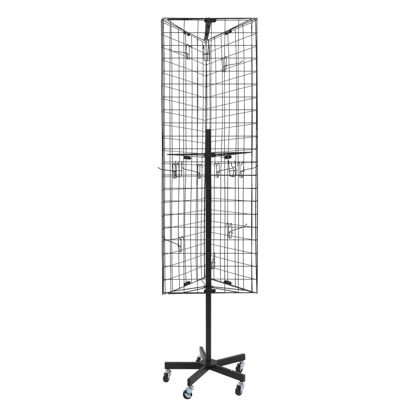 Triangular Grid Panel Display Stand Floor Standing Gridwall Display Stand