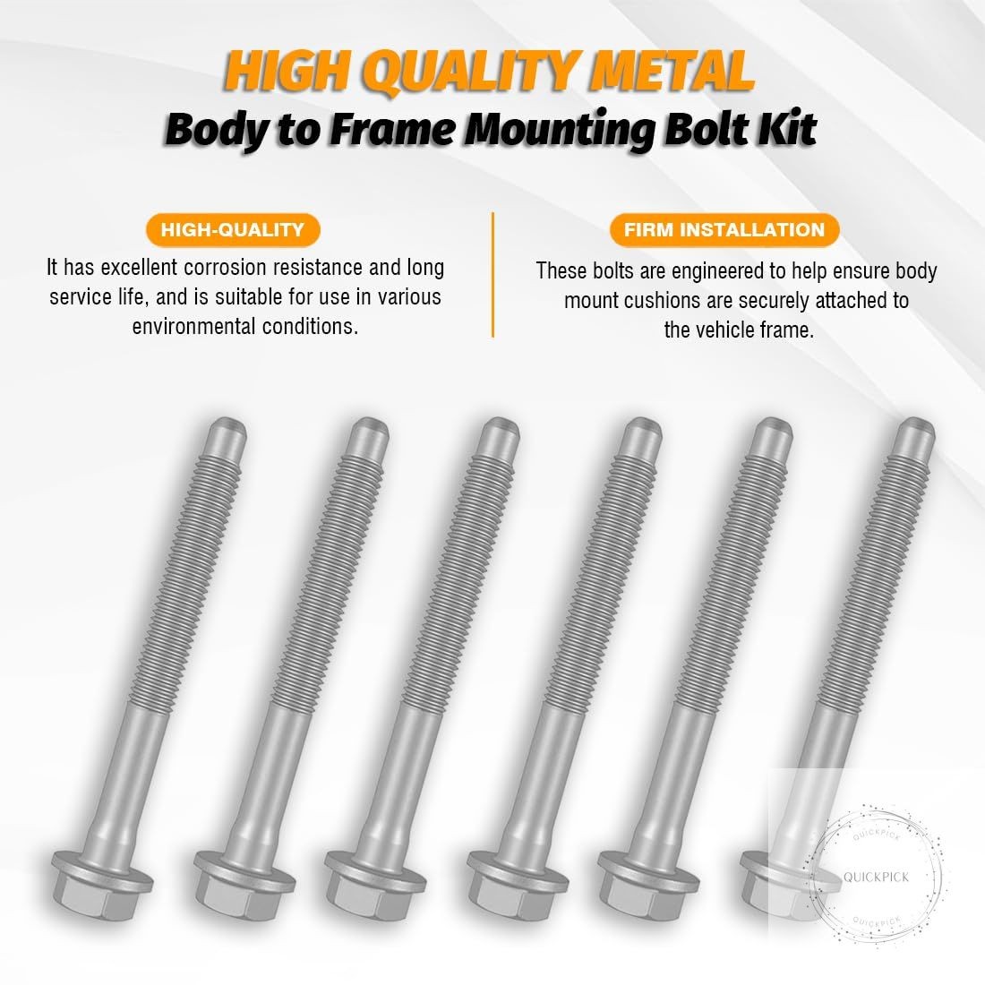 13857 for Chevrolet Body to Frame Mounting Bolt Kit, Cab Body Assembly Mount