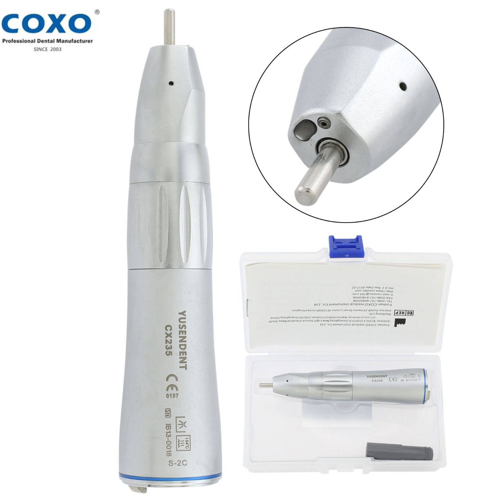 COXO C PUMA Electric Motor Dental 1:5 Handpiece 45 Degree Surgical Contra Angle
