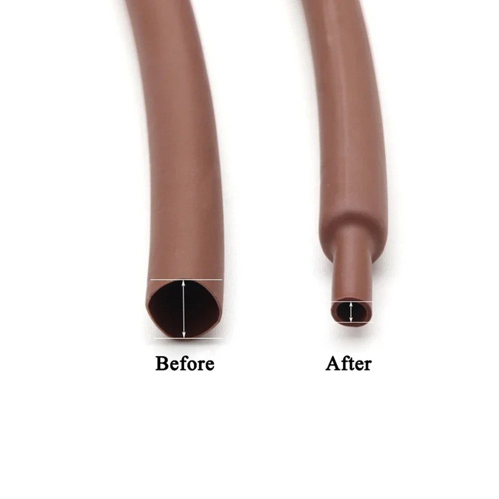 Heat Shrink Tubing 1 – 50mm Cable Heatshrink Sleeving Car 2:1 Ratio Brown