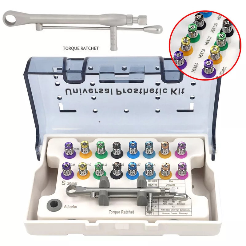 Dental Universal Implant Kit Driver Abutment Hand Hex Screw driver Long+Short
