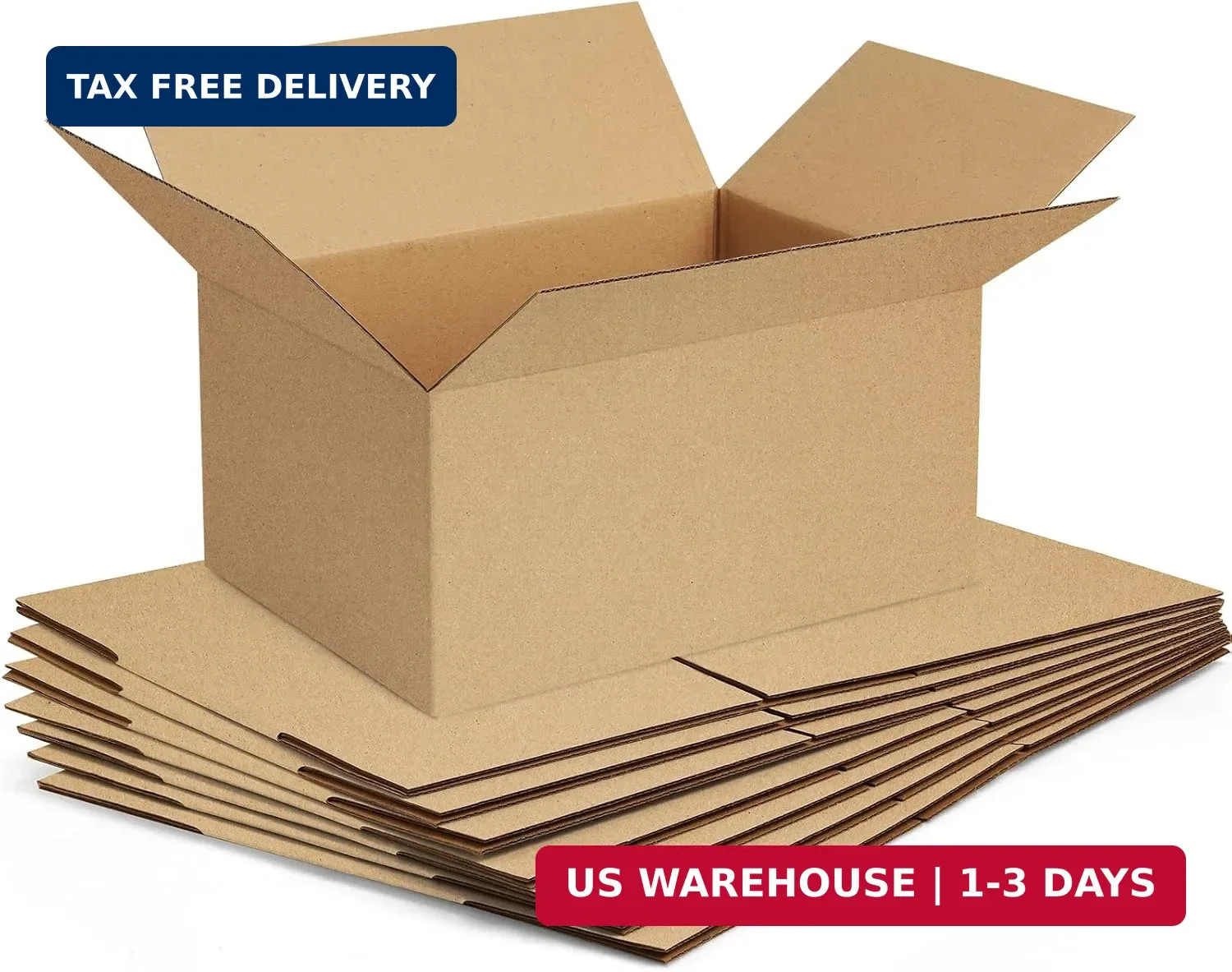 Famagic Small Shipping Boxes 8x6x4 Inch 10 Pack Brown Box Corrugated Cardboard B