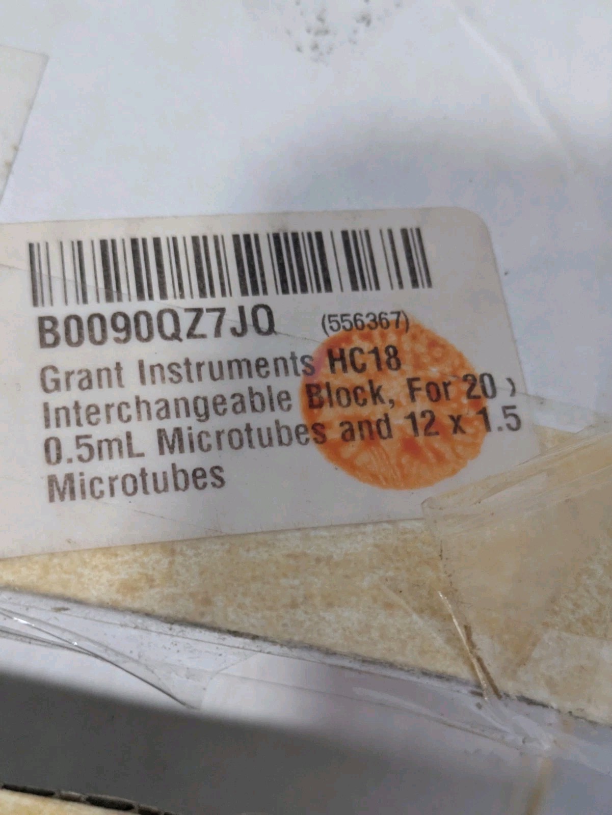 Grant Instruments HC18 Block 20×0.5mL 12×1.5mL PCMT Shaker Sealed S/N 121004