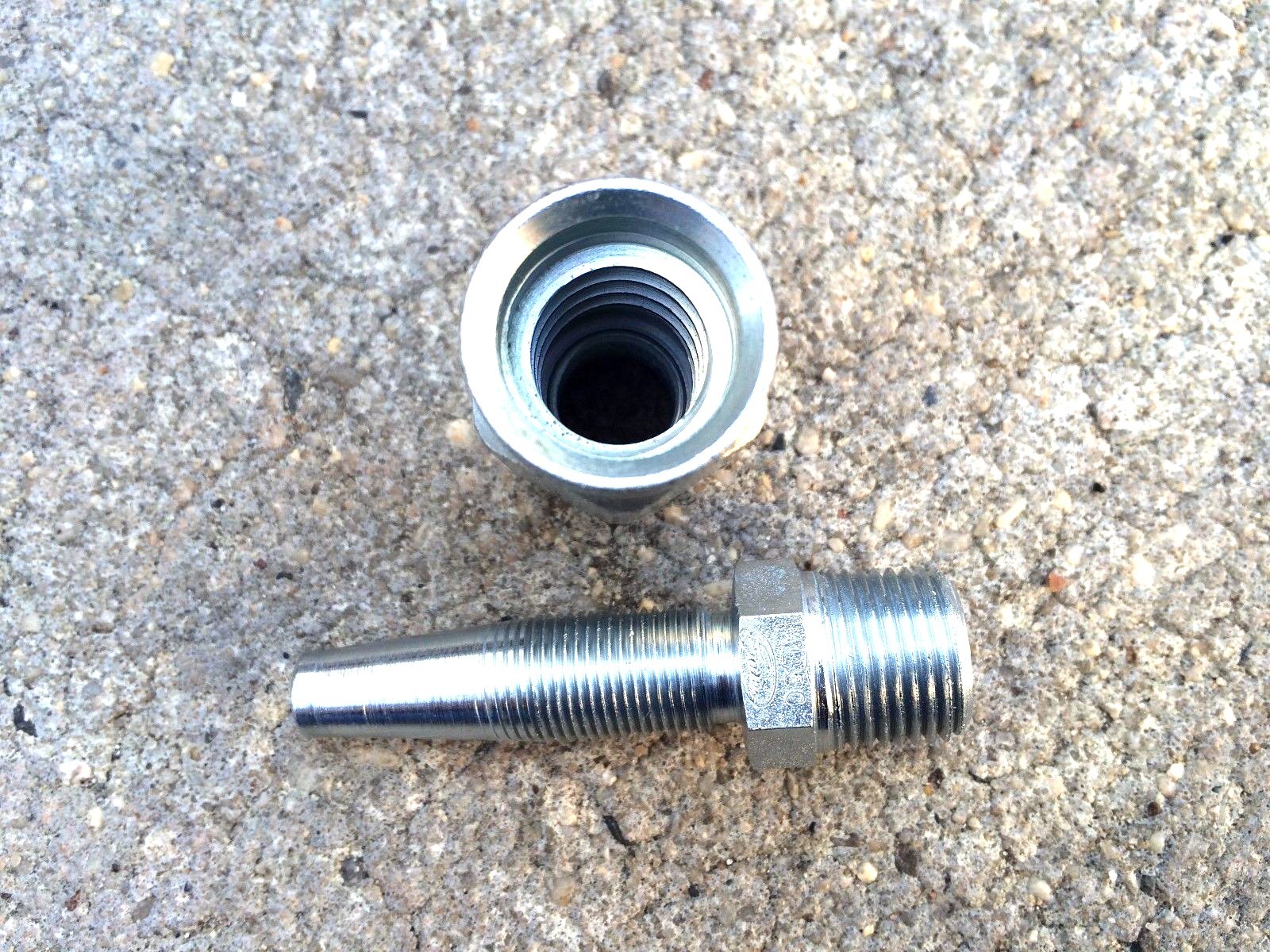 Gates 1/4″Reusable Coupler Hydraulic Fittings Solid for 1-Wire Hose