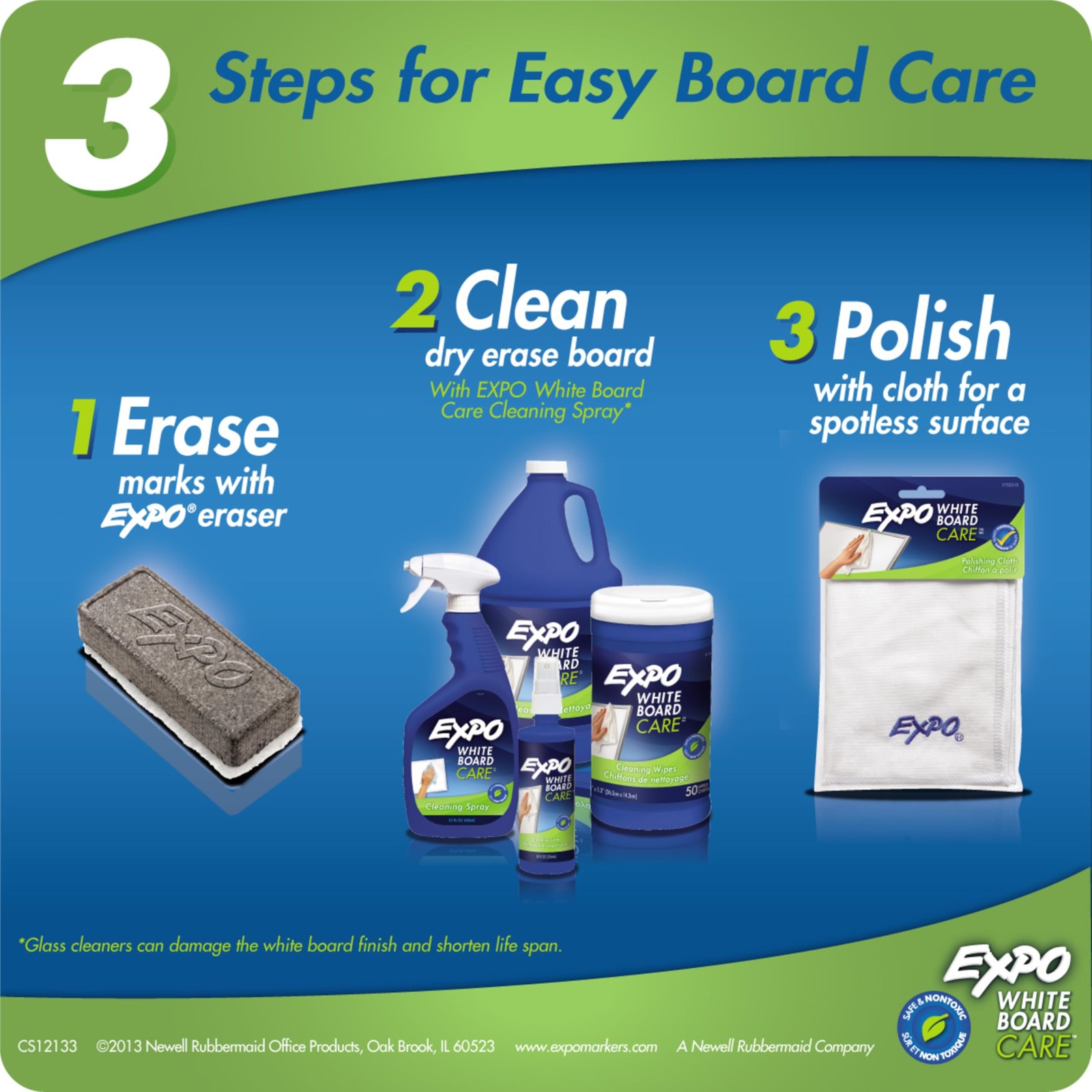 EXPO Dry Erase Whiteboard Cleaning Spray, 8oz – Calendar, 8 Ounce, Blue