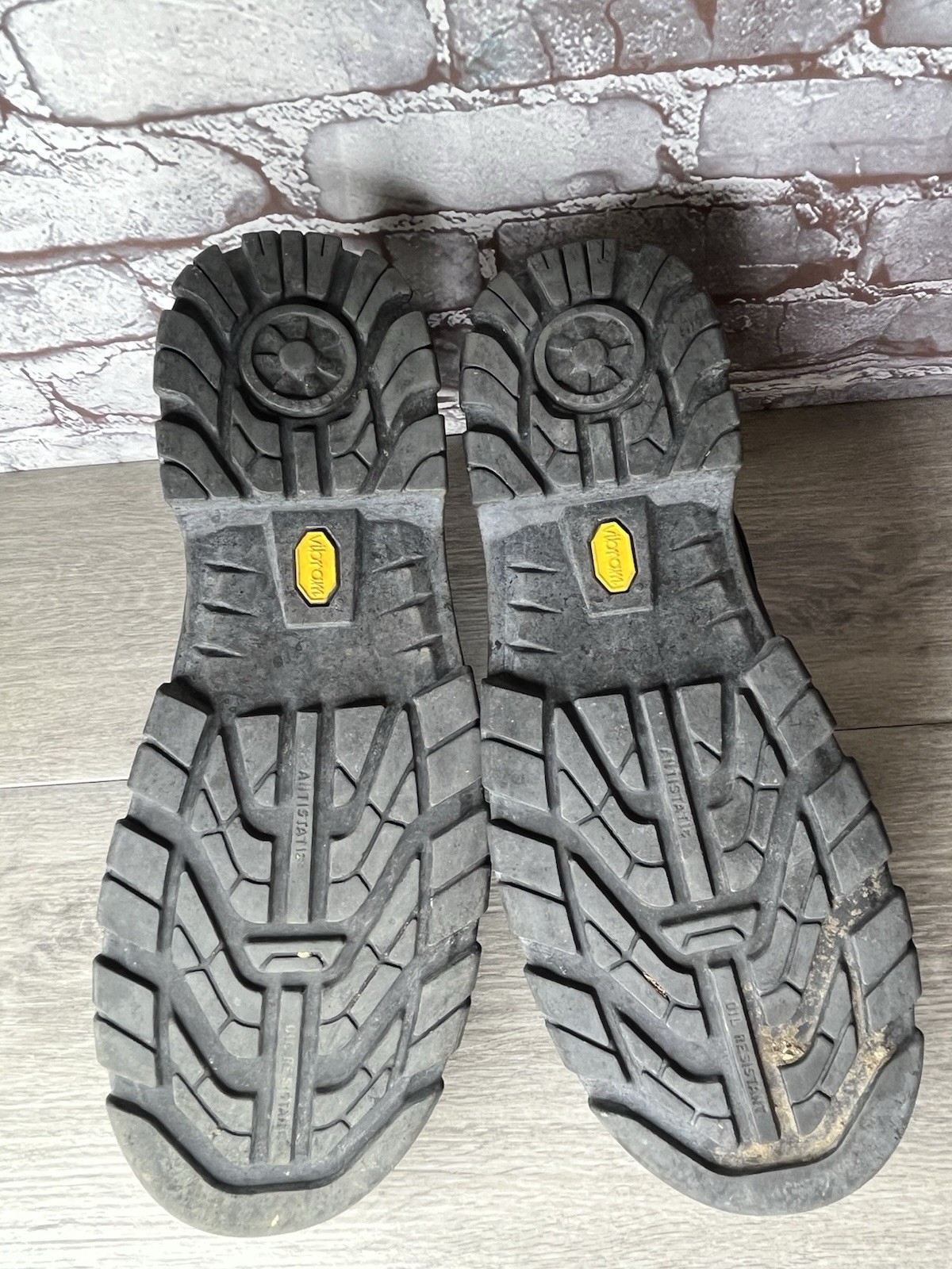 Artec Vibram Black Nubuck Industrial Steel Toe Work Shoes Men’s Sz 10.5M US/44EU
