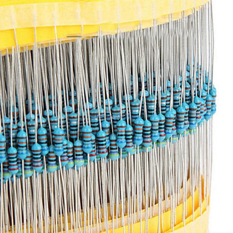 100Pcs 1/4W 0.25W Metal Film Resistor ±1% 43 47 51 56 62 68 75 82 91 100 Ω Ohm
