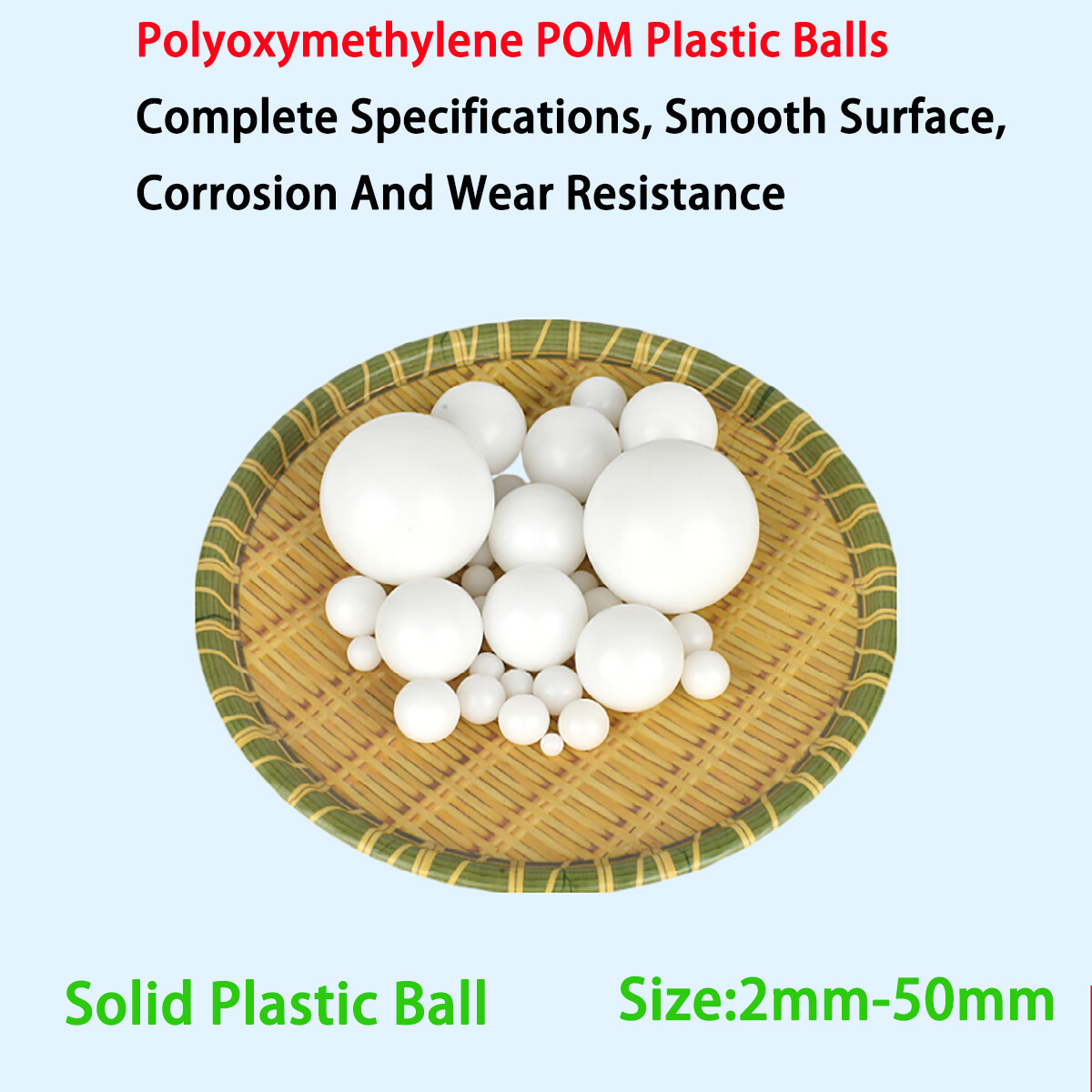 High Precision Polyoxymethylene Plastic Ball Solid POM Plastic Ball Dia.2mm-50mm