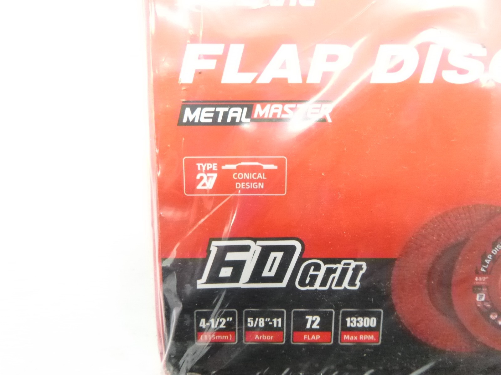 5 Pack EZARC 4 1/2″ x 5/8″-11 Type 27 Flap Sanding Discs 13,300 Max RPM 80FD6021