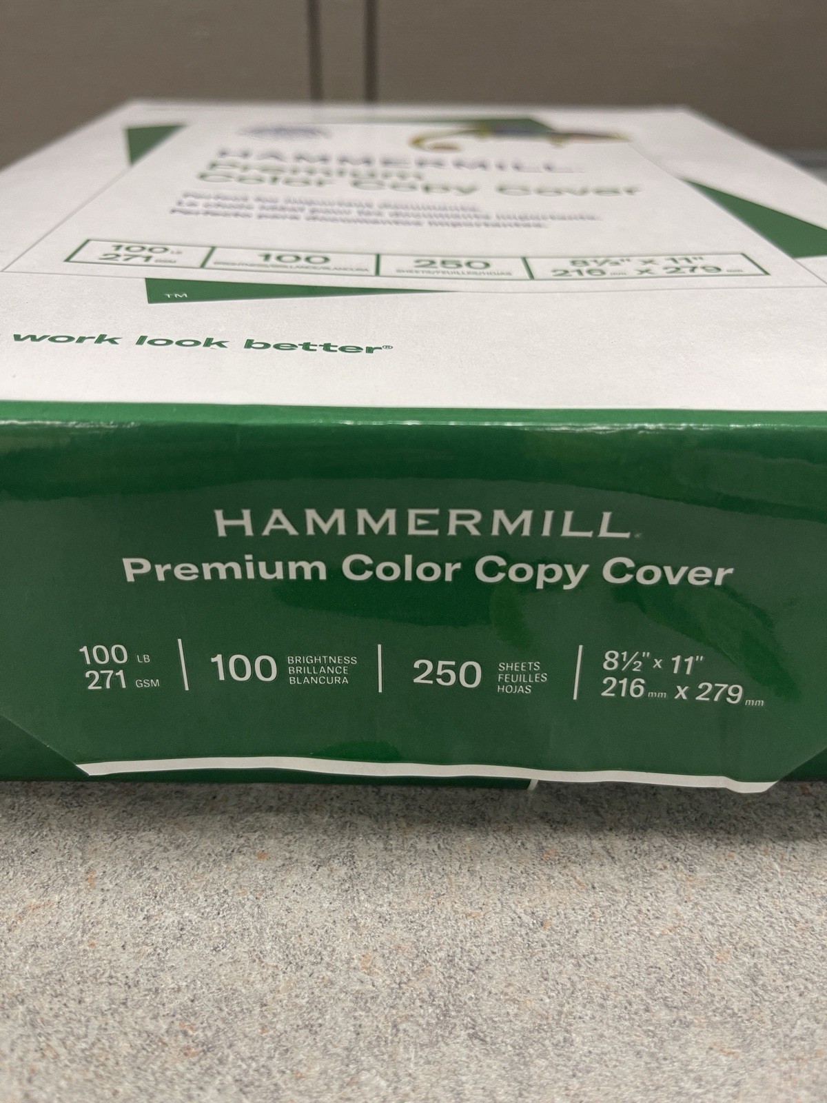 Hammermill Premium Color Copy Cover 100# Paper 250 Sheets 8.5×11 Cardstock 100lb