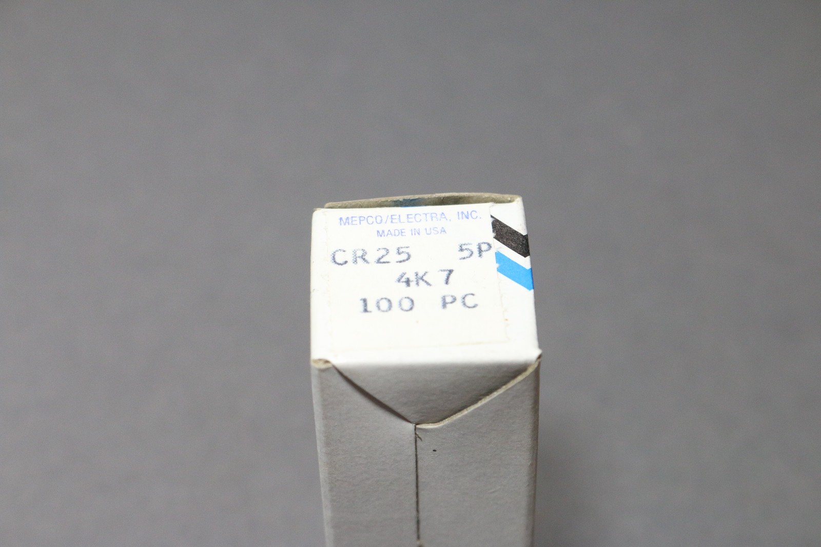 Box of 100 pcs Mepco/Electra 4.7k ohm 1/4W 5% Carbon Film Resistor Axial NOS NIB