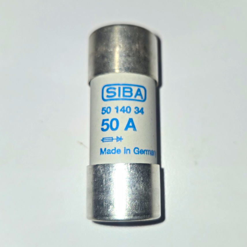 SIBA 50A 690V HRC Cartridge Fuse Current-Limiting, MPN 50 140 34, 6pk