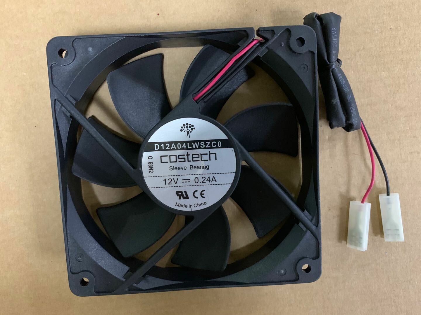 1PC COSTECH Sleeve Bearing 12025 D12A04LWSZC0 12V 0.24A 12CM Cooling Fan