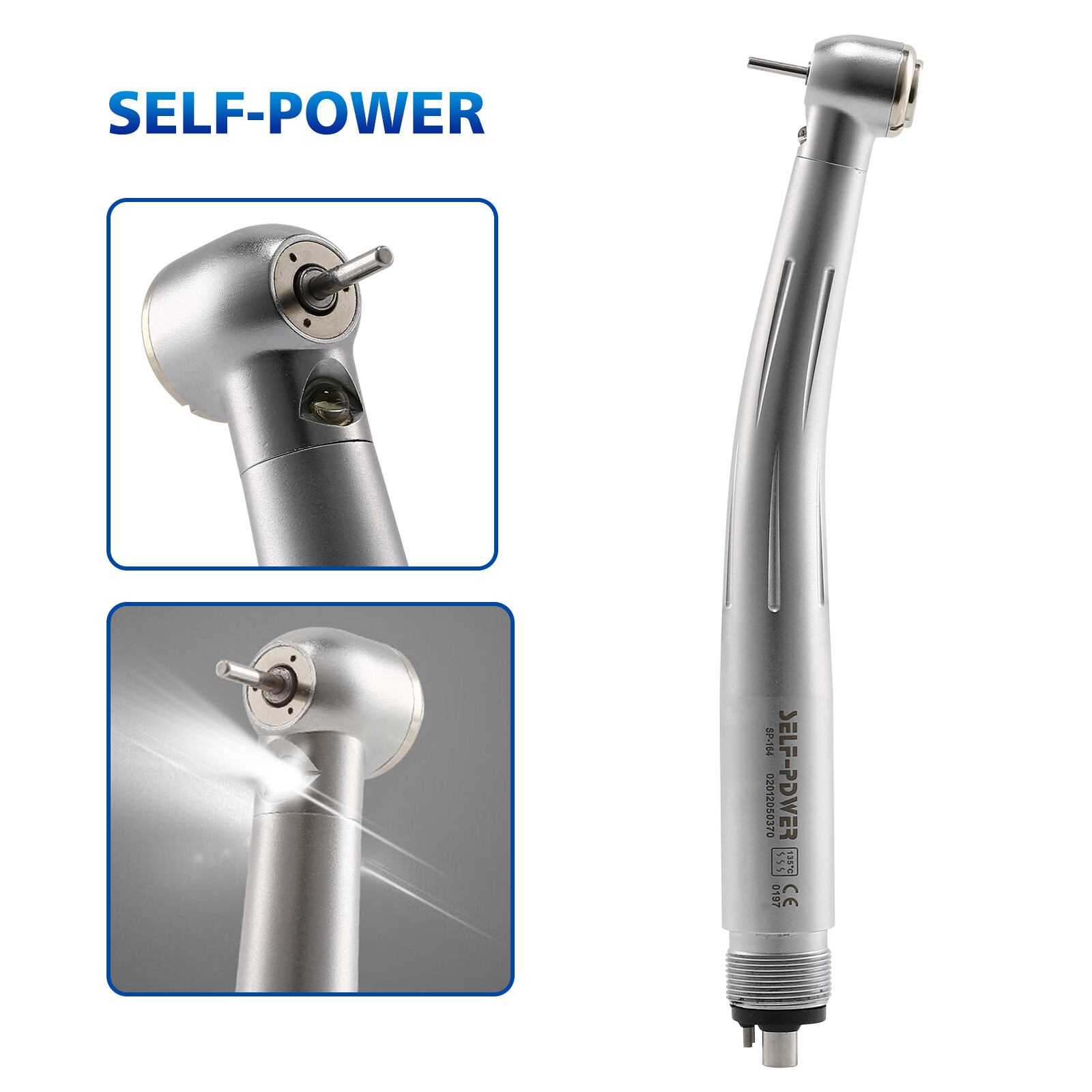 NSK Style Dental Fiber Optic High Speed Turbine Handpiece LED E-generator 4Hole