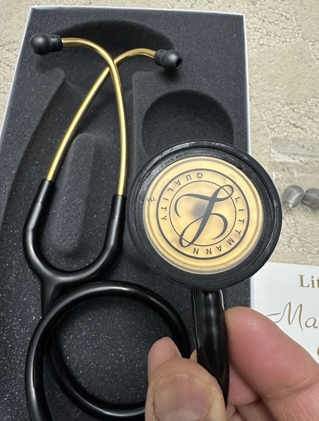 RARE – 23K GOLD PLATED – 3M Littmann Master Classic II Stethoscope 2142G, 27″