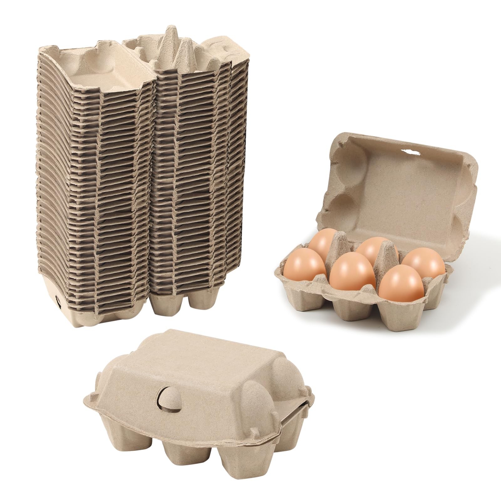 40 Pack Egg Cartons Cheap Bulk, 6 Count Egg Storage Containers Holder, Sturdy Na