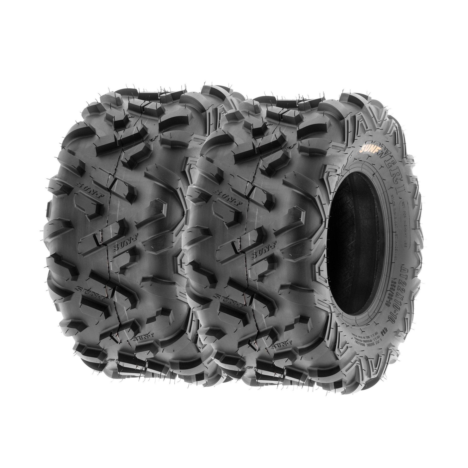 Set of 4 SunF Power.II ATV UTV Tires 19×7-8 Front & 18×9.5-8 Rear, All-Terrai…