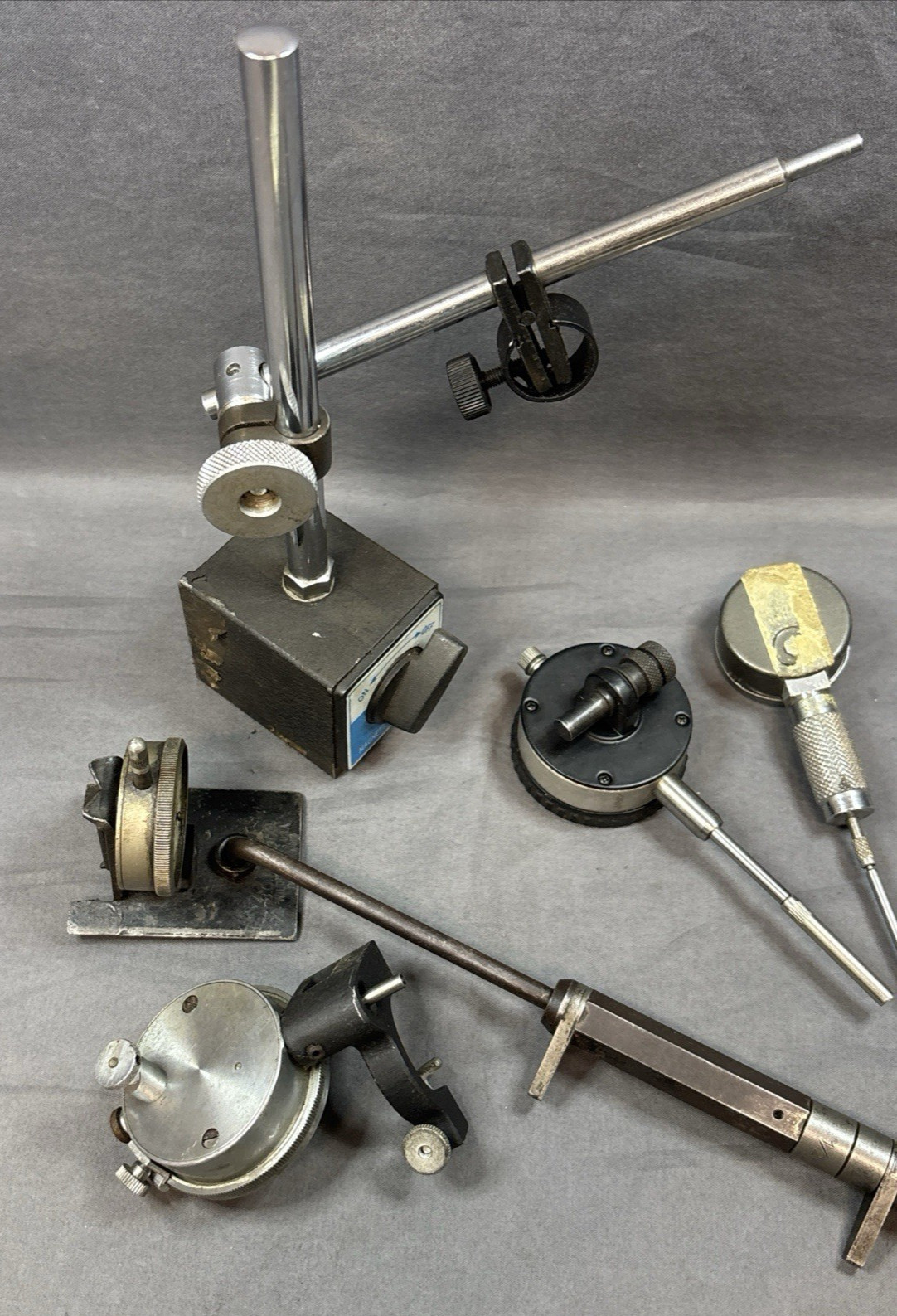 Magnetic Base Tool Holder and misc. Machinist Dial Indicators – P&G, Ames, MHC