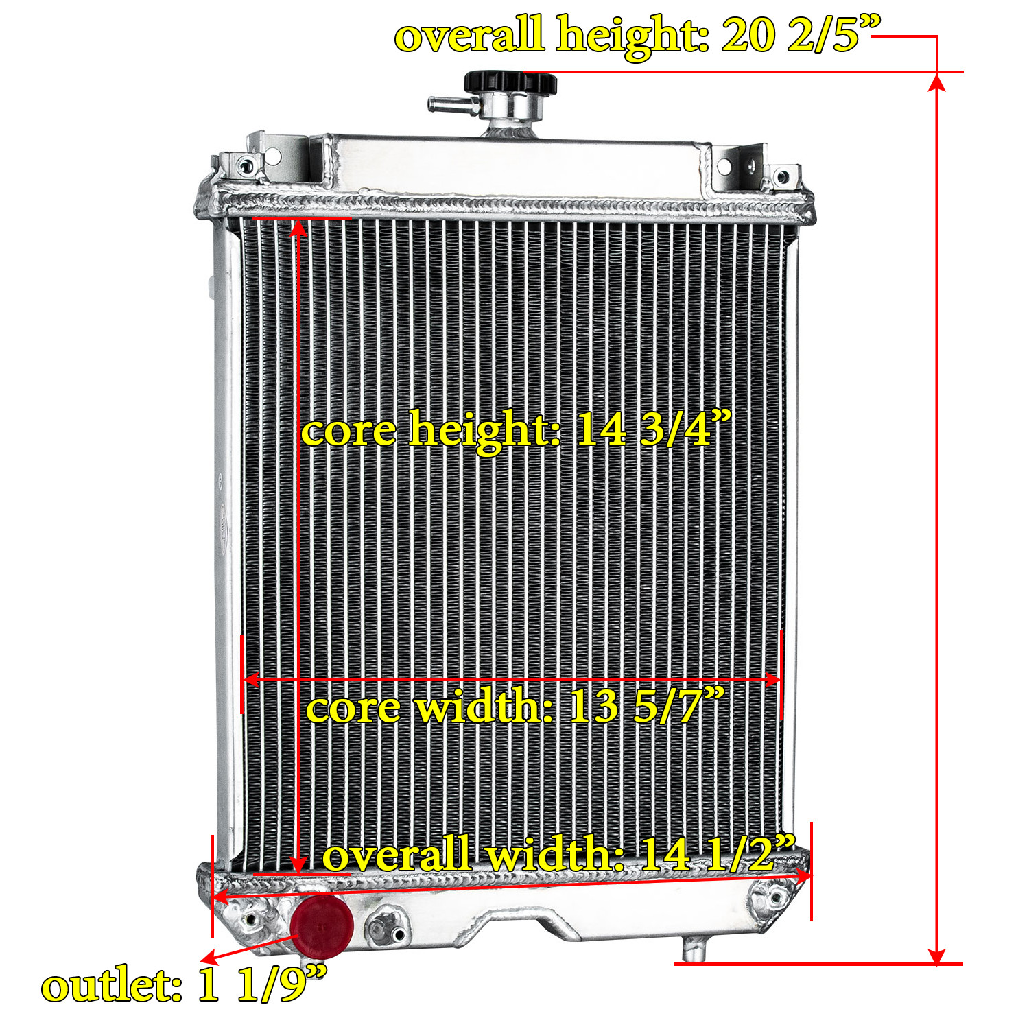 Aluminum Radiator Fit Kubota KX91-3/KX91-3S U35/U35S/U35-3 U35-S2 / D1703 Engine