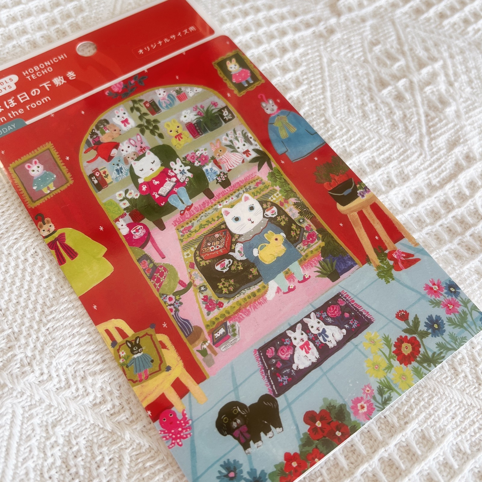 Hobonichi Techo A6 Cover Yumi Kitagishi Shiro Neko + Pencil Board Set Japan