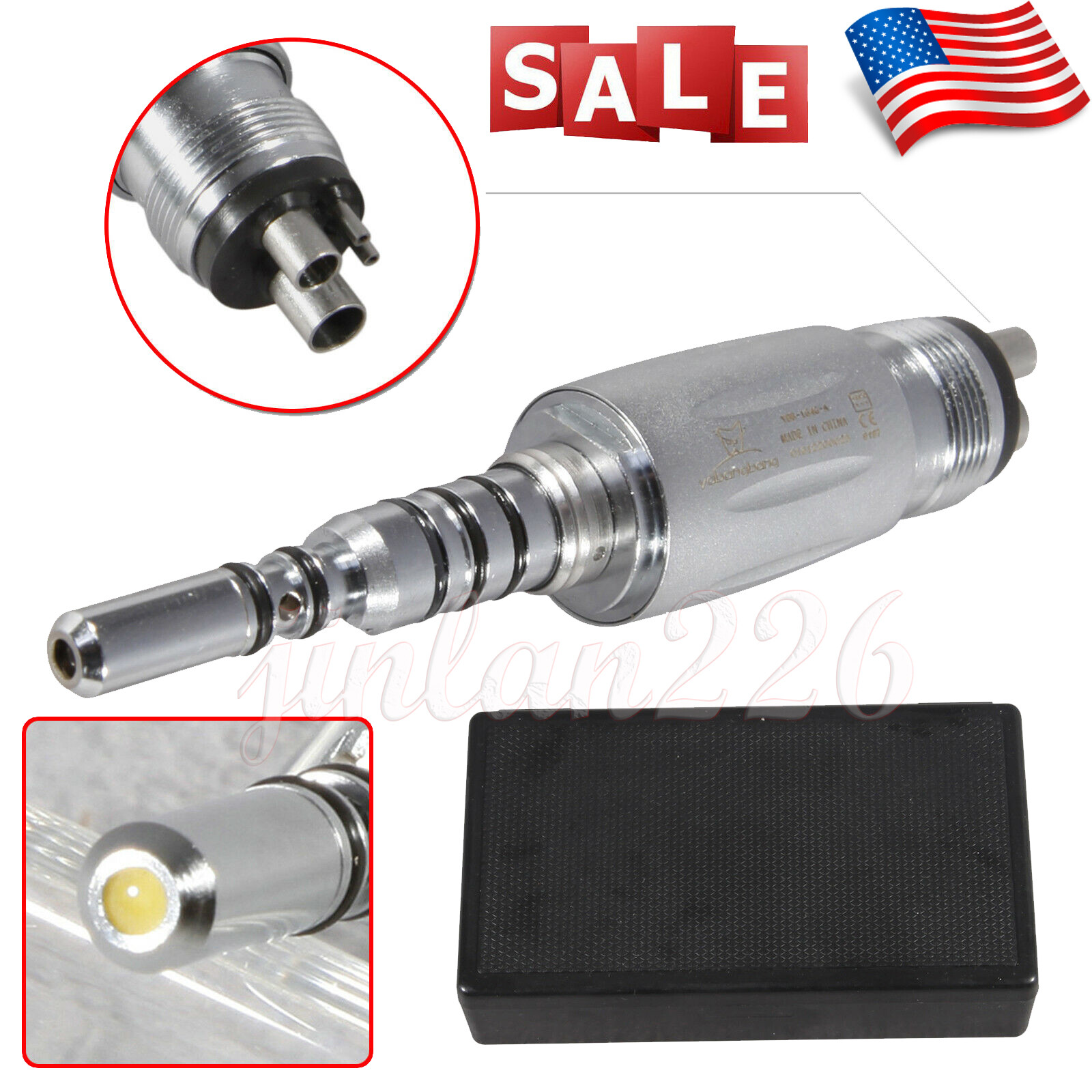 Dental Fiber Optic LED High Speed Handpiece Quick Coupler 4/6 Holes KaVo Style