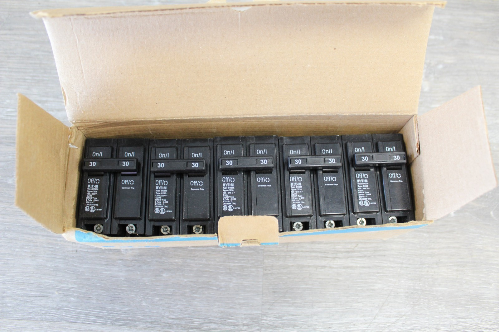 (5) EATON BR230 Circuit Breakers 30 AMP 2 Pole Type BR – PACK OF 5 NEW