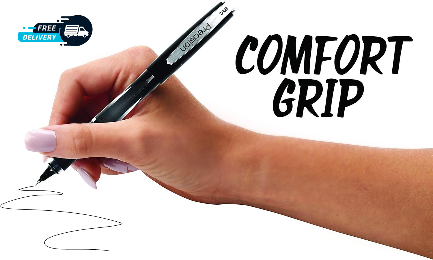 R2 Precision Rollerball Pens – 0.5 Mm Ultra Fine-Point Pen Set with Comfort Grip