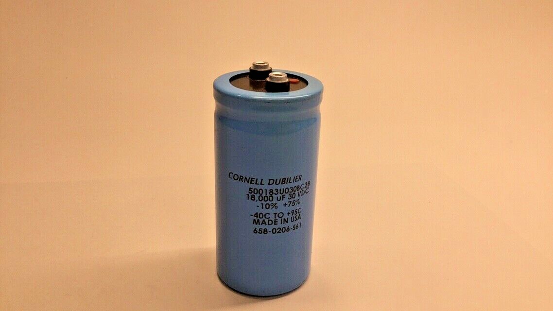 Cornell Dubilier 500183U030BC2B Capacitor 18,000uF 30VDC -10% +75% -40C to 95C